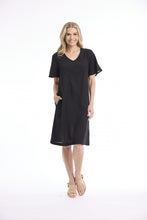 Linen Blend Shift Dress