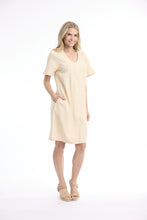 Linen Blend Shift Dress