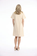 Linen Blend Shift Dress