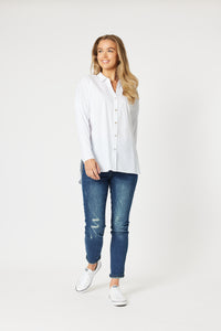 Meg Pull On Distressed Jean