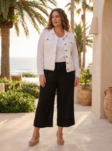 Linen Blend fringe Jacket