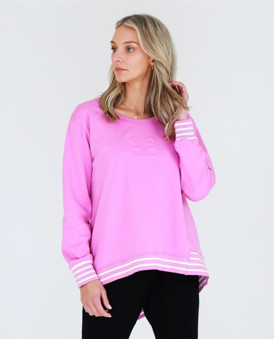 Gwyn Stripe Ribbing Sweater