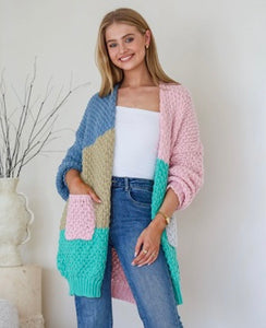 Halle Block Knit Cardigan
