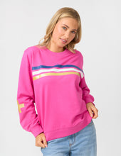 Cerise Rose Star/Stripes Sweater