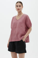 V Neck Bishop Sleeve Top