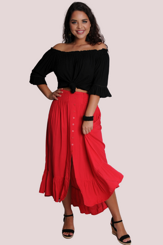 Rouched Skirt