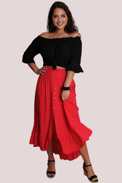 Rouched Skirt