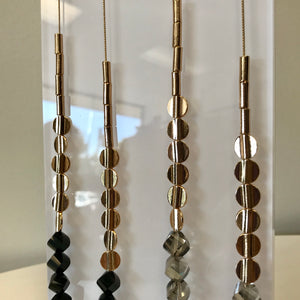 Bead Necklace with Gold Details